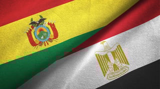 Bolivia and Egypt flags together