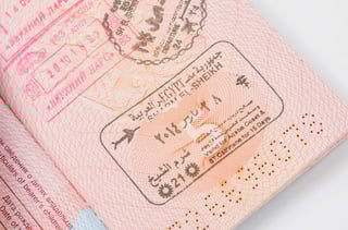 Border Crossing Stamps In The Passport