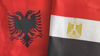 Egypt and Albania flags together