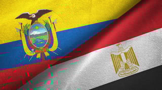 Egypt and Ecuador flags together