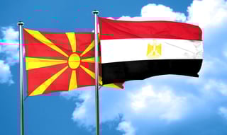 Macedonia Flag with Egypt Flag