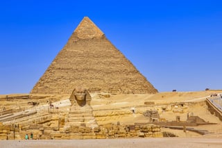 The Great Pyramids And Sphinx Monument Giza Cairo Egypt