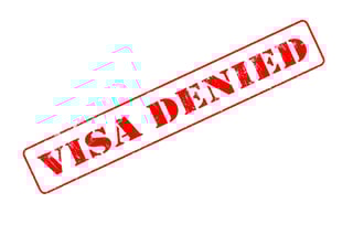 Visa denied red rubber stamp