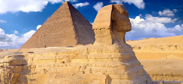 Great Pyramid Of Pharaoh Khufu Located At Giza