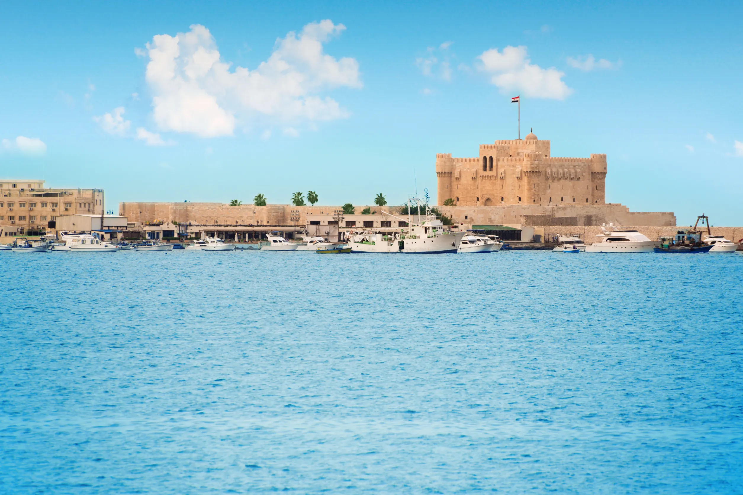 alexandria historical fortification of qaetbay by seaside