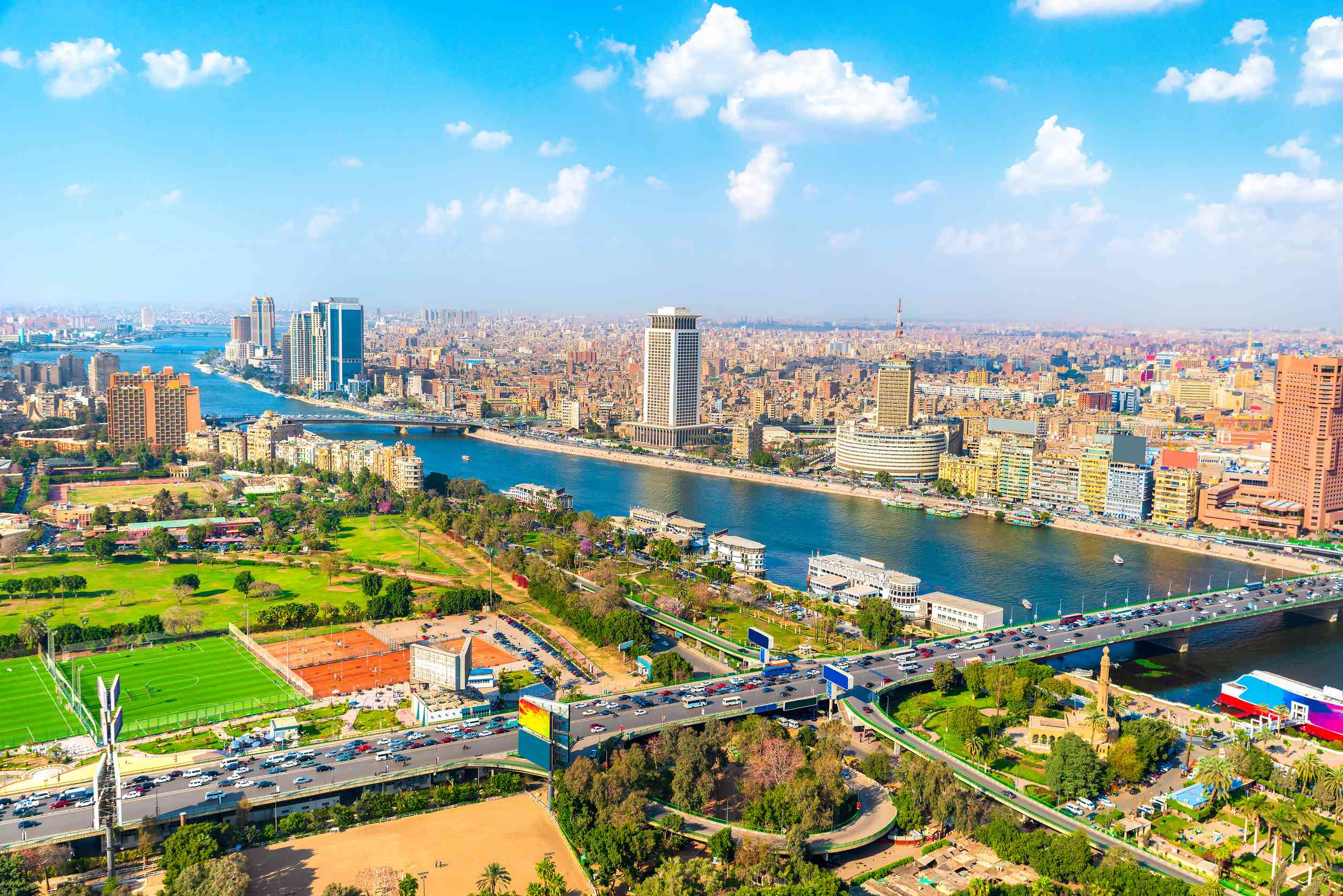 Cairo And The Nile River In Egypt