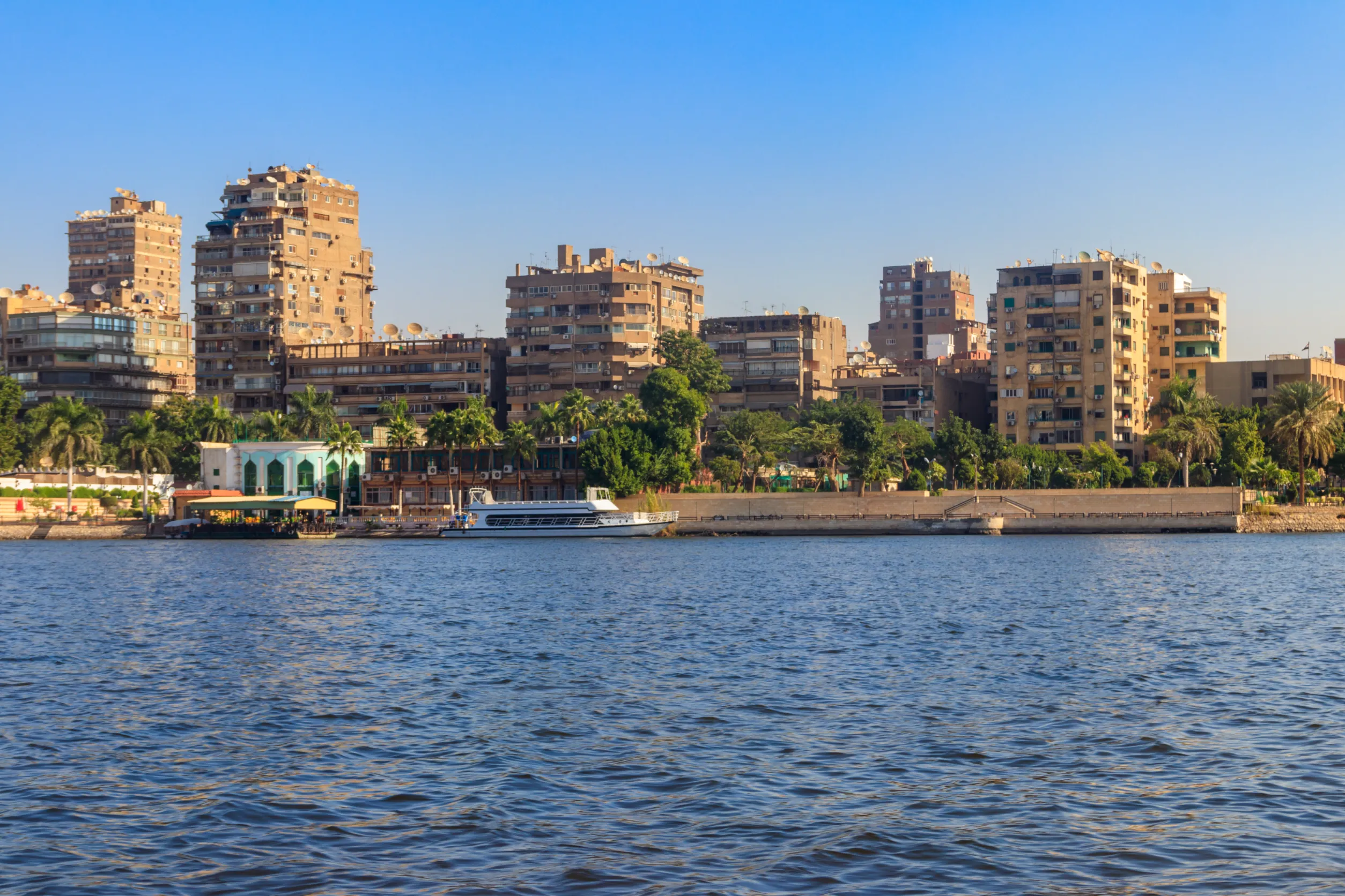 cairo city and nile river in egypt