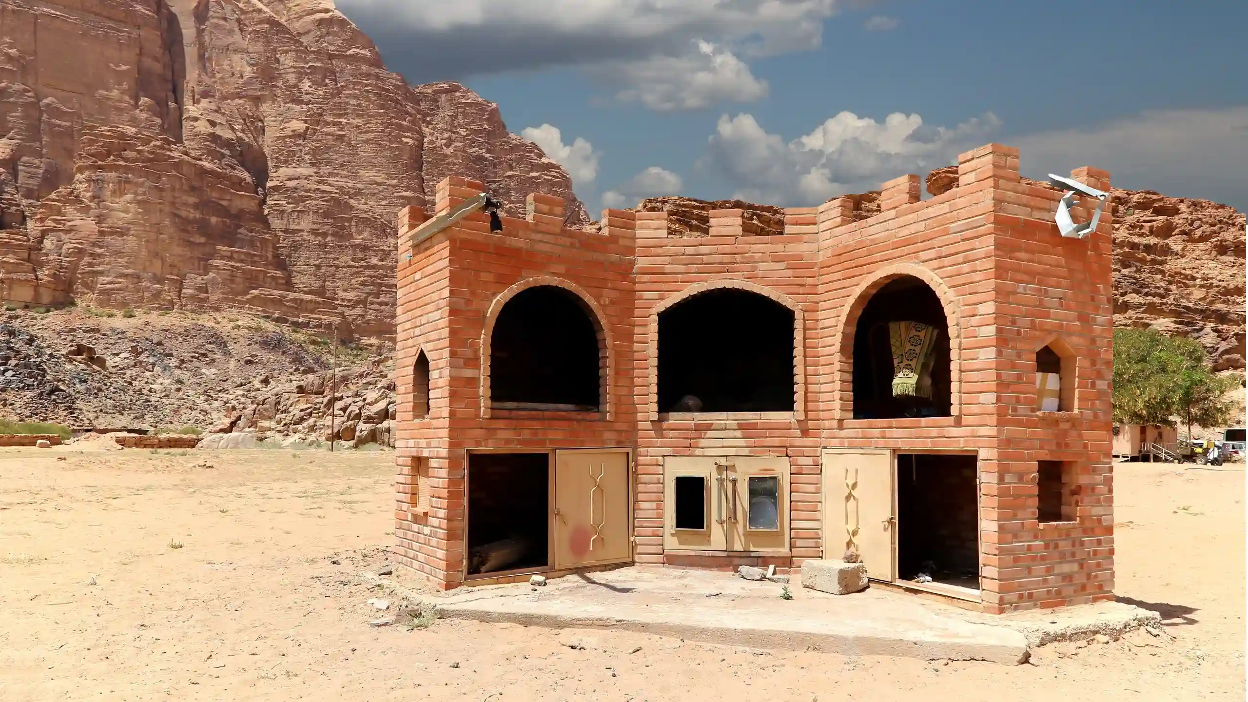 moon is a valley cut into the sandstone