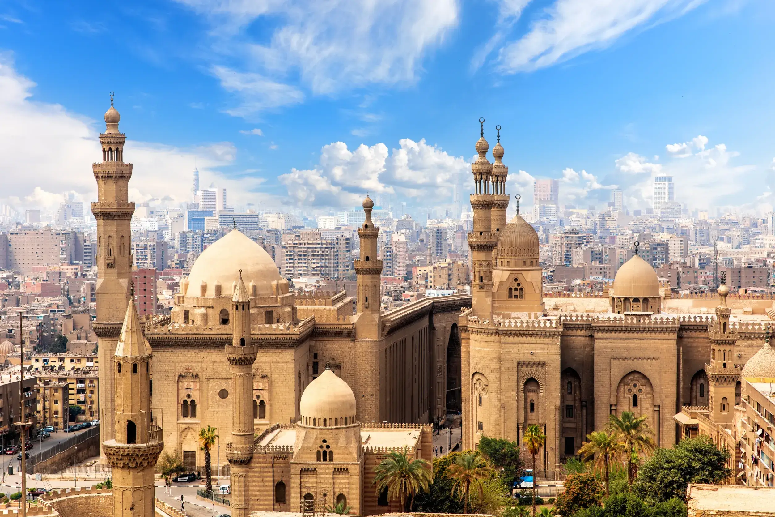 mosque and madrasa of sultan hasan in cairo egypt