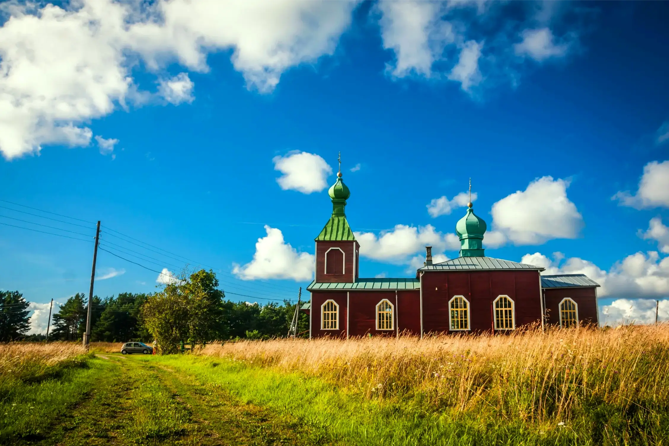 old wooden church on the island of saaremaa estonia