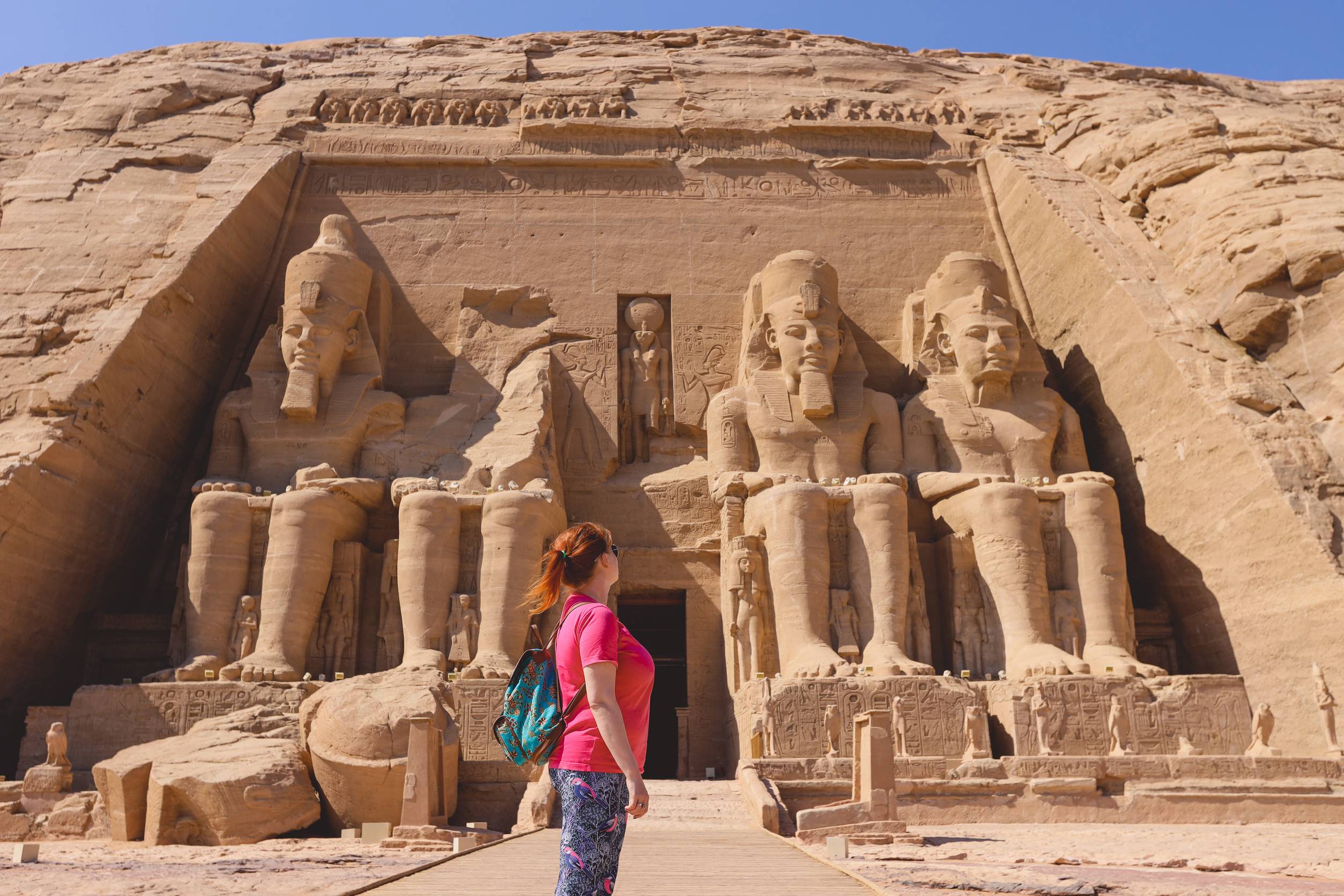 Statues Of Ramesses Ii At Great Temple At Abu Simbel