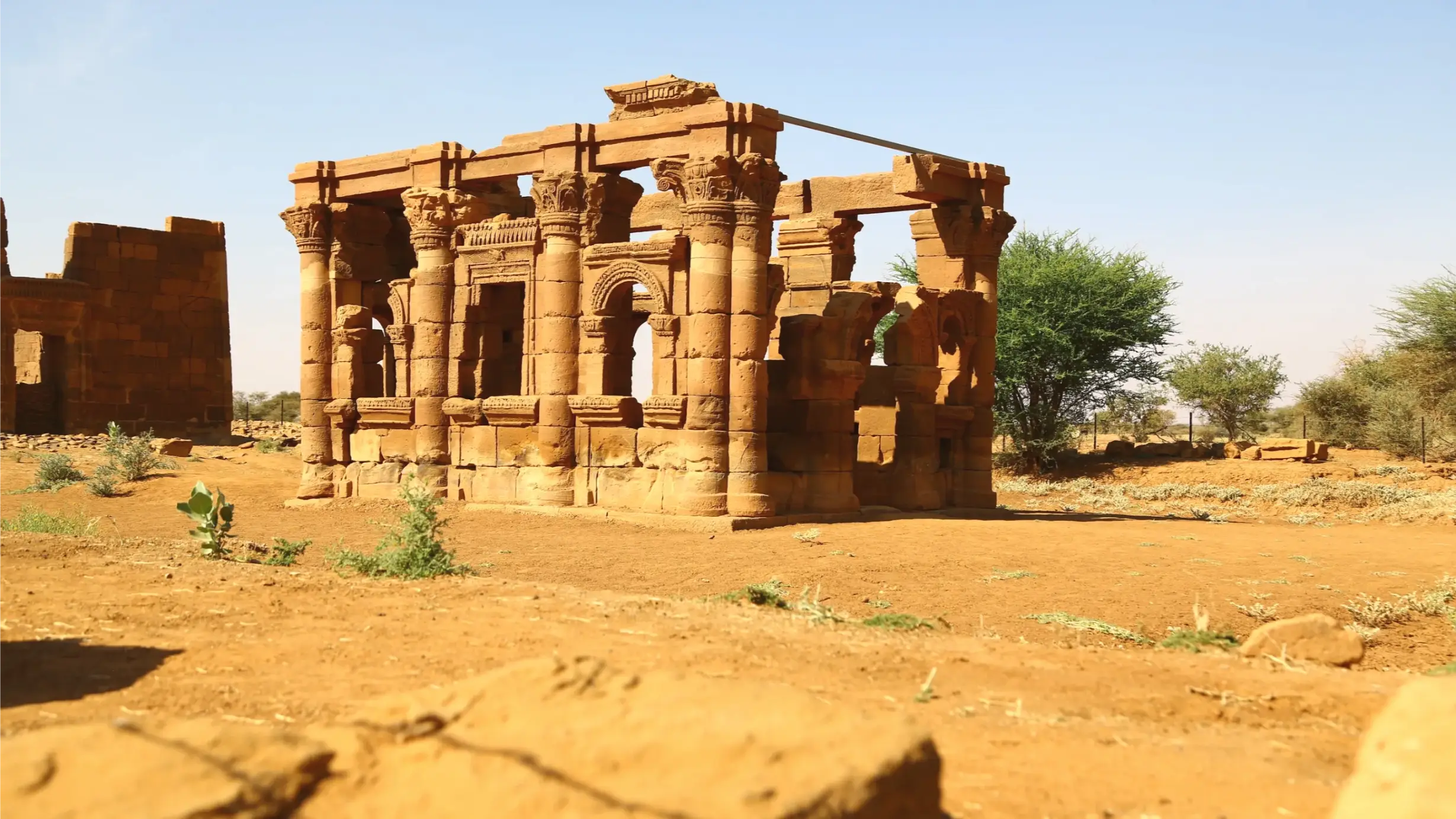 the antique temple in naqa sudan