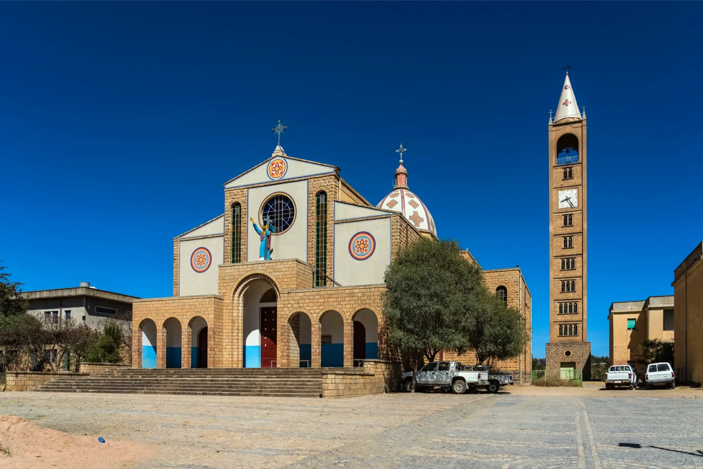 the cathedral of adigrat in ethiopia africa
