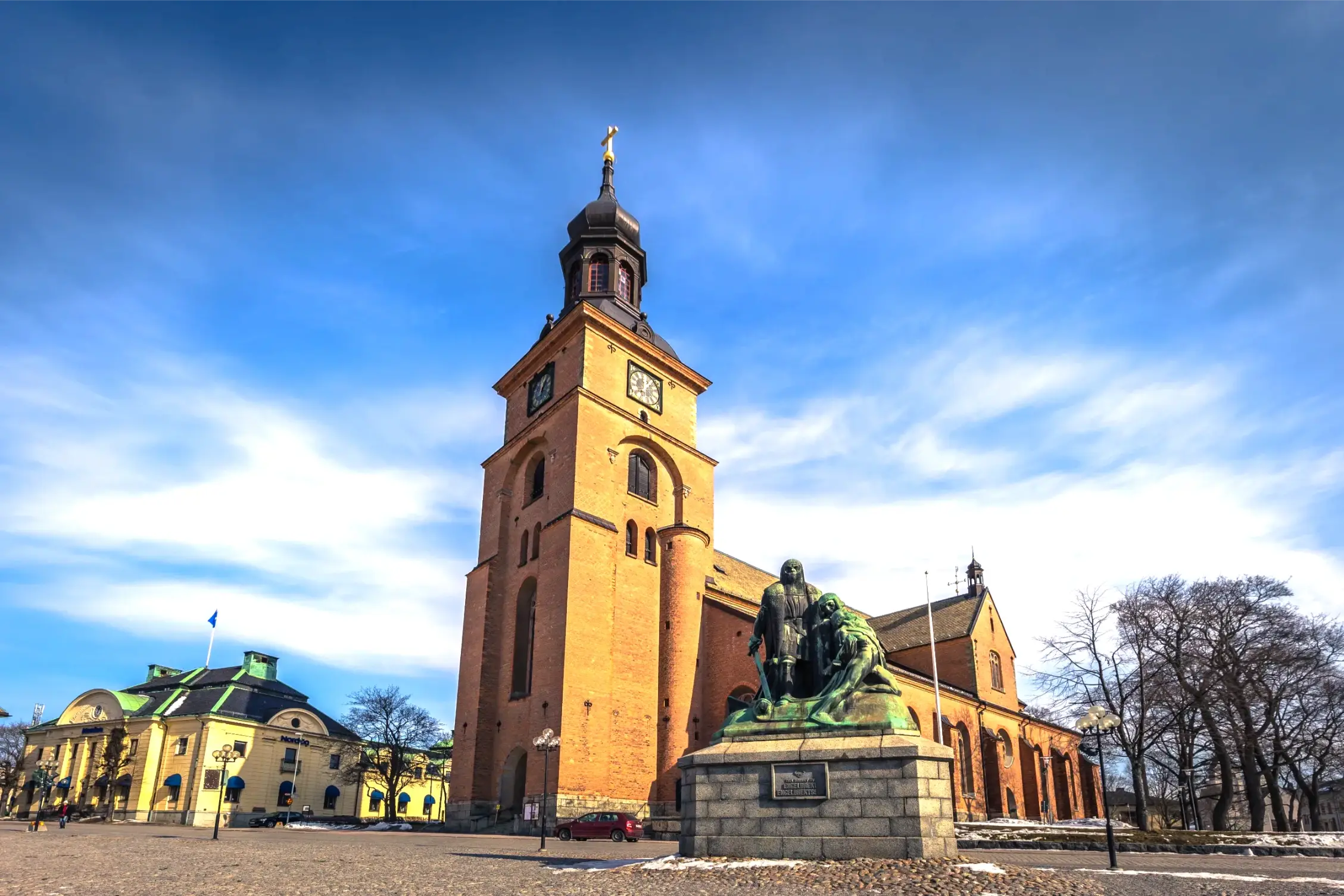 the falun falun cathedral in dalarna sweden