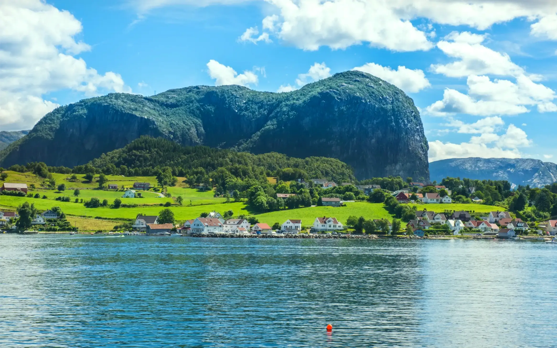 the norwegian fjord and mountains in norway