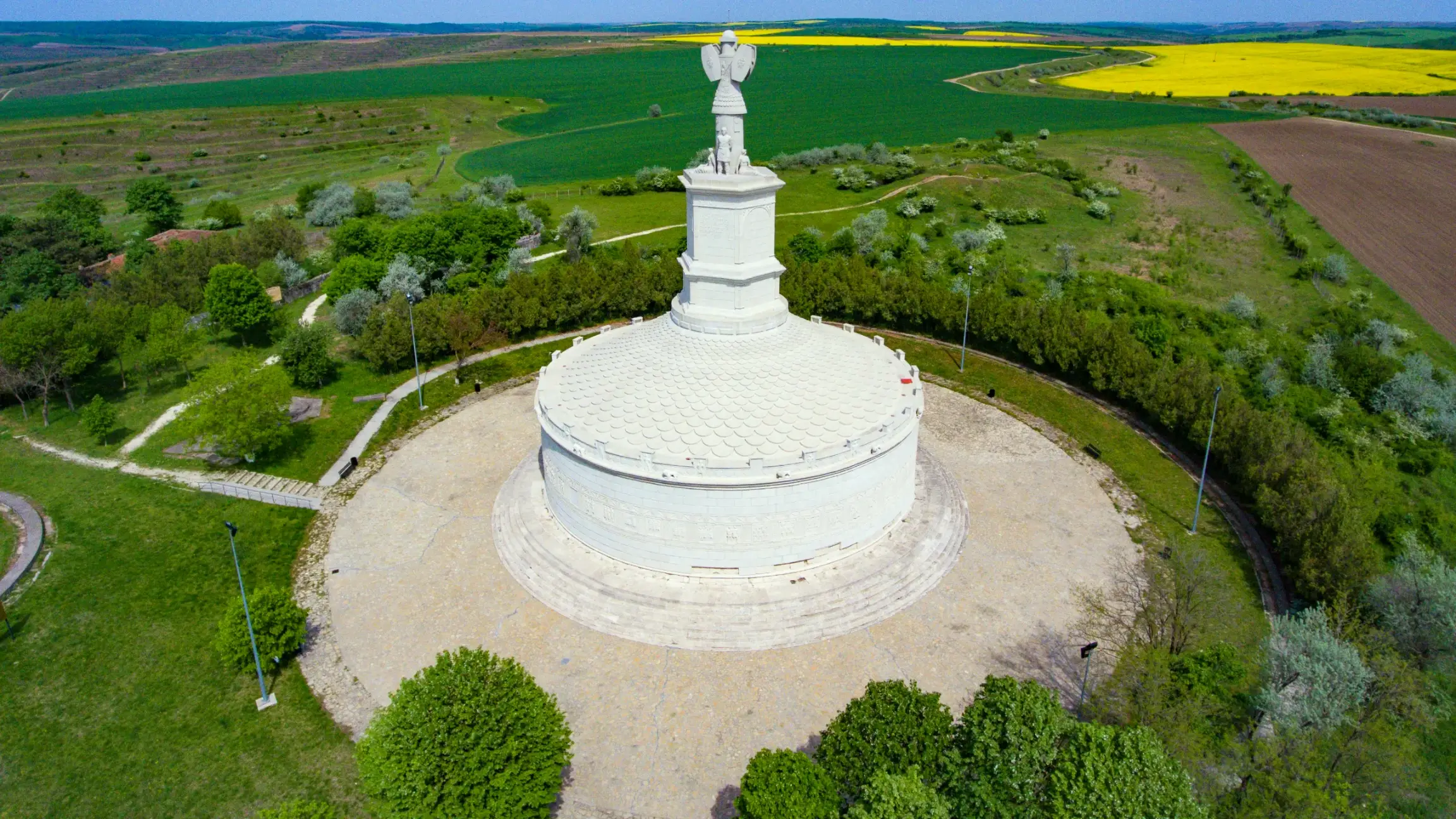 the old adamclisi monument in dobrogea romania