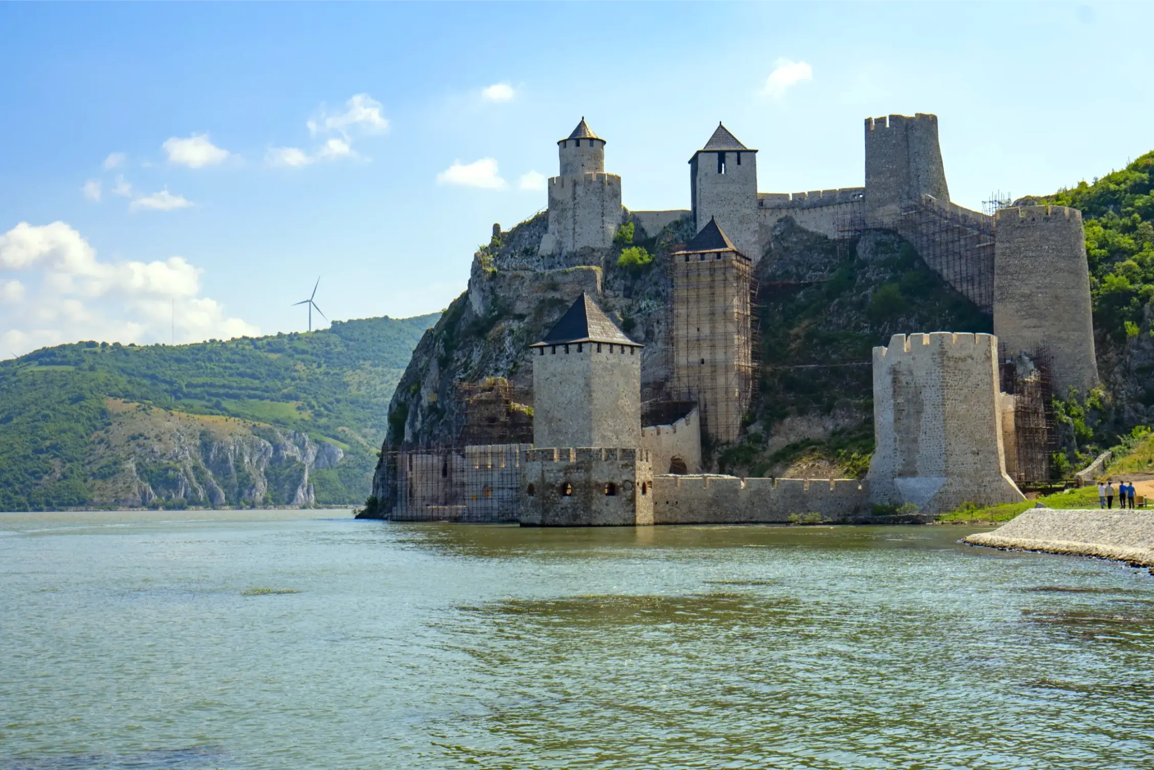 the old medieval fortress in golubac serbia