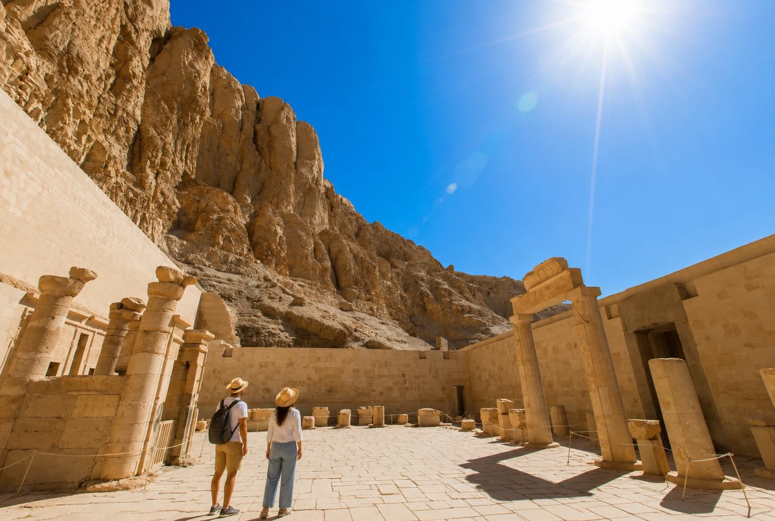 Tourists Exploring Hatshepsut Temple Egypt