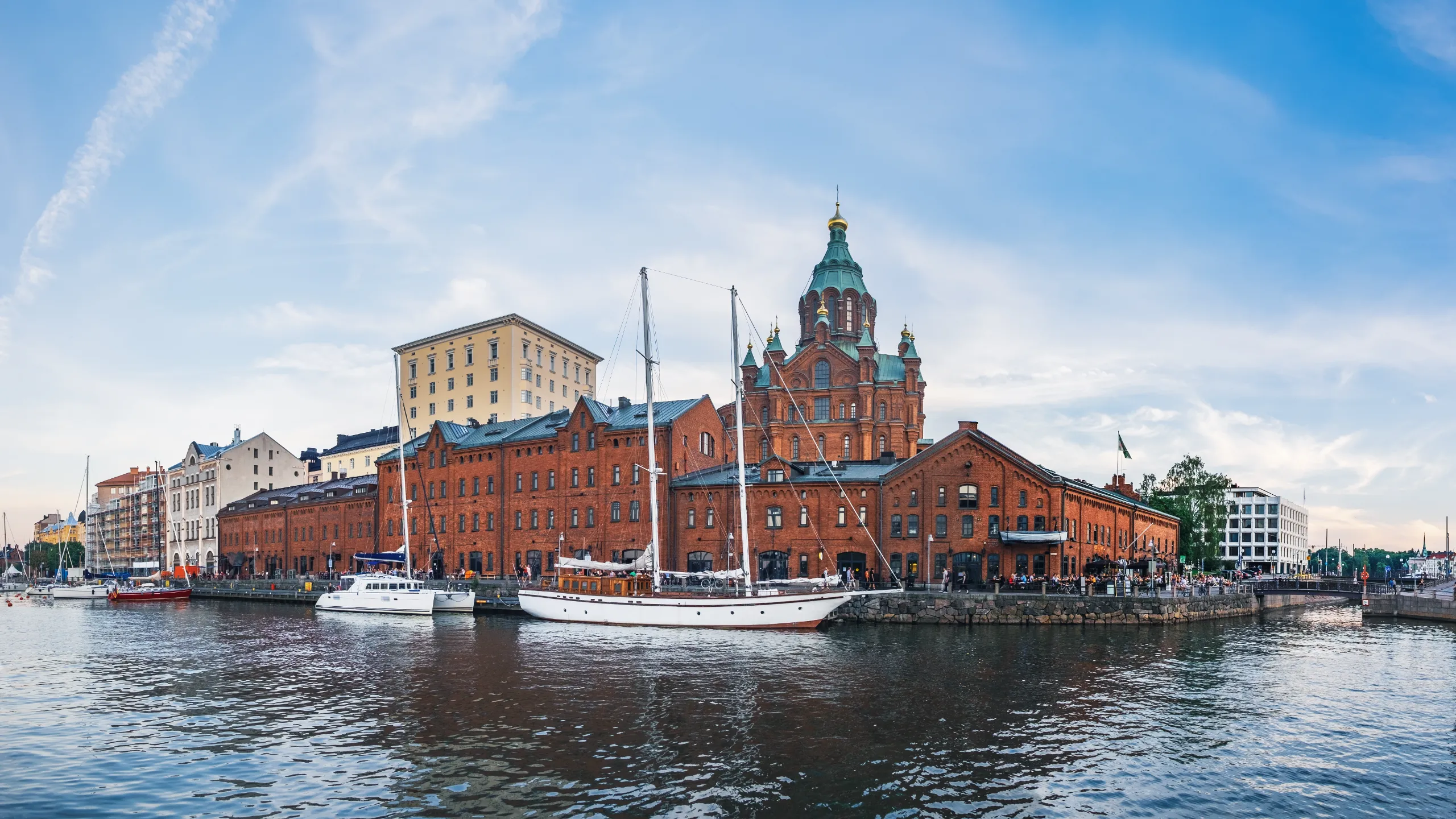 town pier of helsinki old boats ship finland