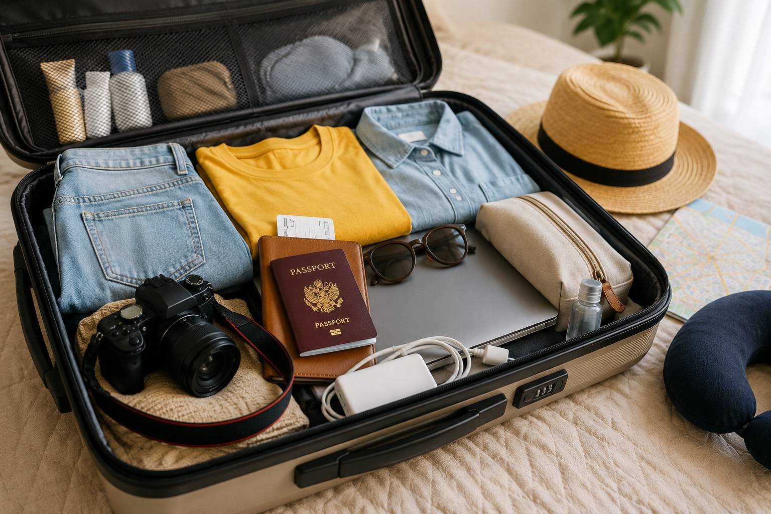 Travel Essentials Packed For Egypt Trip