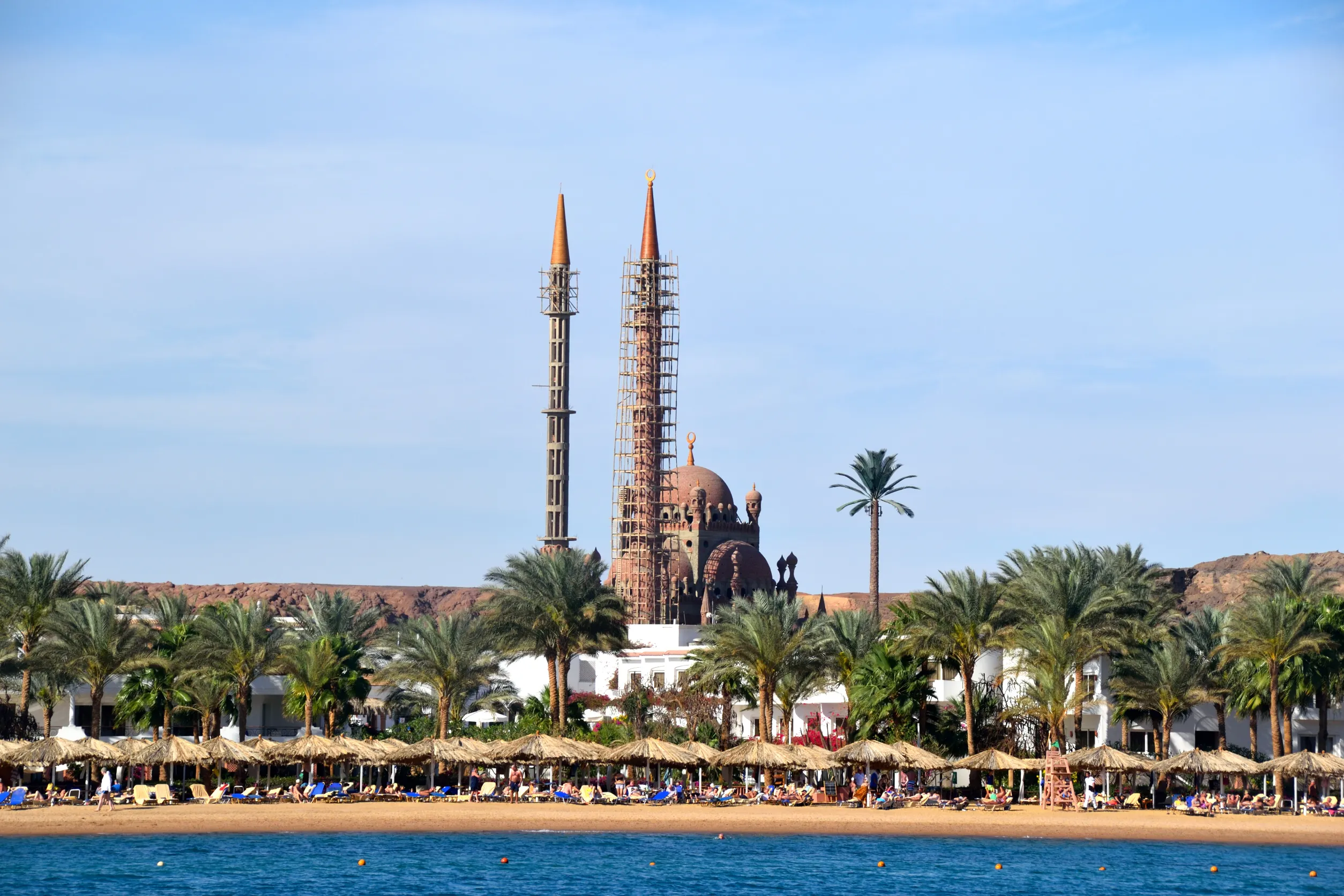 view from a boat trip egypt mosque