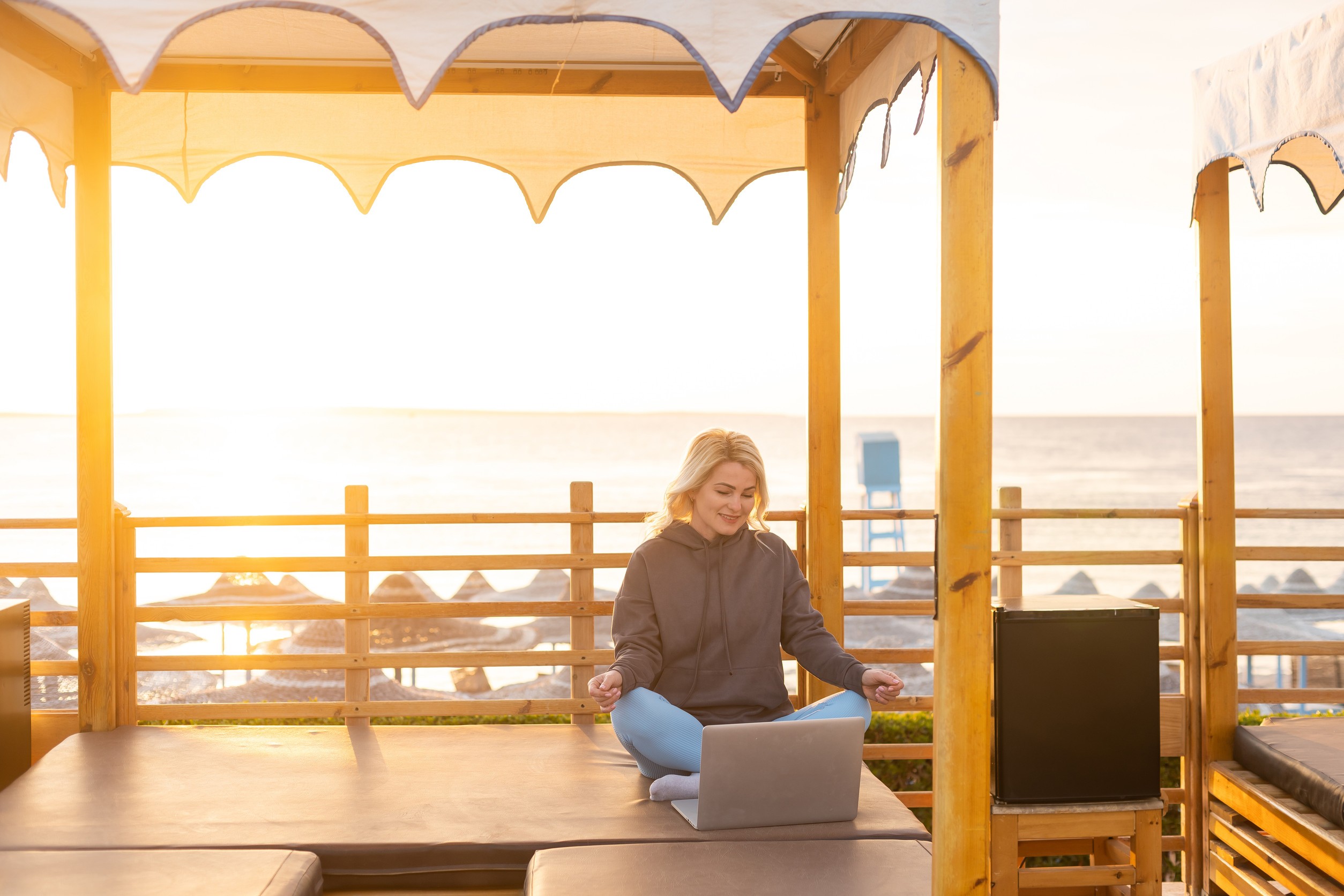 Young Woman Working On A Laptop
